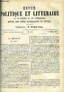 LA REVUE POLITIQUE ET LITTERAIRE 3e ANNEE - 2e SEMESTRE N°23 - LES PERILS DE LA DEMOCRATIE PAR E. DE PRESSENSE, HISTOIRE D'UNE FAMILLE PAR GASTON BERGERET, ESPAGNE ET PORTUGAL PAR LOUIS ULBACH, LA COLONISATION DE L'ALGERIE PAR LEON JOURNAULT