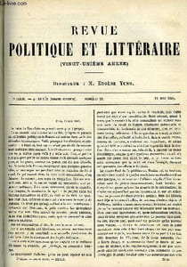 LA REVUE POLITIQUE ET LITTERAIRE 4e ANNEE - 1er SEMESTRE N°20 - VIE ET OEUVRES DE M. LABOULAYE PAR JACQUES FLACH, LA BANDE MICHELOU PAR ALBERT LAURENT, DEUX LEGENDES PAR EMILE POUVILLON, ESPAGNE ET PORTUGAL PAR LOUIS ULBACH, UNE LETTRE INEDITE