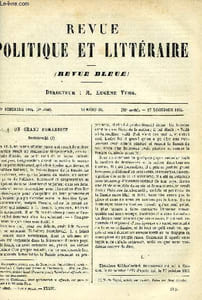LA REVUE POLITIQUE ET LITTERAIRE 4e ANNEE - 2e SEMESTRE N°26 - DOSTOIVSKI PAR ARVEDE BARINE, MADEMOISELLE DE TREMOR PAR GEORGES DE PEYREBRUNE, NECROLOGIE PAR MICHEL BREAL, ETRENNES 1885 DE GEORGES DE NOUVION