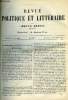 LA REVUE POLITIQUE ET LITTERAIRE 5e ANNEE - 1er SEMESTRE N°2 - ERNEST RENAN CHAPITRE II PAR JULES LEMAITRE, MADEMOISELLE DE TREMOR PAR GEORGES DE ...