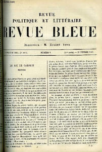 LA REVUE POLITIQUE ET LITTERAIRE 6e ANNEE - 1er SEMESTRE N°9 - LE RIO DE CAROLIE PAR GASTON BERGERET, LA QUESTION DU LATIN ET DU GREC PAR ERNEST LAVISSE, LA VIE DE LUTHER PAR E. DE PRESSENSE,