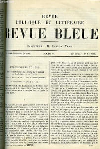 LA REVUE POLITIQUE ET LITTERAIRE 6e ANNEE - 1er SEMESTRE N°18 - LES PRINCIPES DE 1789 PAR PAUL JANET, PAR TELEPHONE PAR MARK TWAIN, LE DRAME DE LA MISERE PAR PAUL LAFFITTE, LES CONCERTS DE RUBINSTEIN PAR LEON PILLAUT