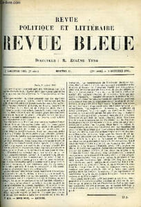 LA REVUE POLITIQUE ET LITTERAIRE 6e ANNEE - 2e SEMESTRE N°15 - UNE PIECE COMIQUE PAR ABRAHAM DREYFUS, UN OUVRAGE POSTHUME DE J.-J. AMPERE, UN TROUVILLE AMERICAIN PAR C. DE VARIGNY, THEATRES PAR HUGUES LE ROUX