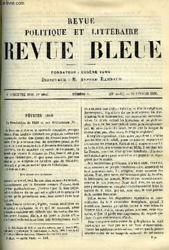 LA REVUE POLITIQUE ET LITTERAIRE 8e ANNEE - 1er SEMESTRE N°8 - LA REVOLUTION DE 1848 ET SES DETRACTEURS PAR DIONYS ORDINAIRE, L'OEIL DE VERRE PAR ...