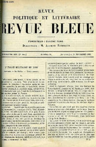 LA REVUE POLITIQUE ET LITTERAIRE 8e ANNEE - 2e SEMESTRE N°22 - L'ITALIE MILITAIRE PAR LUDOVIC CHENARD, MA VOCATION CHAPITRE XL PAR FERDINAND FABRE, EDMOND GONDINET PAR ANDRE THEURIET, FREDERIC-GUILLAUME IV ET M. DE BISMARCK PAR ANDRE LEBON, CONTES CHINOIS