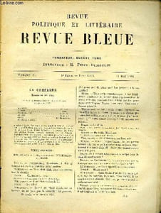 LA REVUE POLITIQUE ET LITTERAIRE 39 ANNEE - SEMESTRE 1 N°21 - LA COMPAGNE PAR ARTHUR SCHNITZLER, WAGNER INTIME PAR EDOUARD SCHURE, SITUATION ECONOMIQUE DE LA MARTINIQUE PAR FRANCIS MURY, INFLUENCE DE L'EXPANSION ASIATIQUE PAR RENE HENRY, LE LENDEMAIN