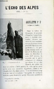 L'ECHO DES ALPES - PUBLICATION DES SECTIONS ROMANDES DU CLUB ALPIN SUISSE N°11 - AIGUILLETTE N°3 PAR AUG.-EUGENE KUHLMANN, ENCORE QUELQUES MOTS SVP ...