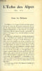 L'ECHO DES ALPES - PUBLICATION DES SECTIONS ROMANDES DU CLUB ALPIN SUISSE N&deg;8 - DANS LES BALKANS PAR Ls SEYLAZ, FETE CENTRALE DU C. A. S. PAR A. ...