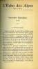 "L'ECHO DES ALPES - PUBLICATION DES SECTIONS ROMANDES DU CLUB ALPIN SUISSE N&deg;3 - SOUVENIRS LEPONTIENS (SUITE) PAR F. MONTANDON, LES PIEDS ""GELES"" ...