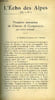 "L'ECHO DES ALPES - PUBLICATION DES SECTIONS ROMANDES DU CLUB ALPIN SUISSE N&deg;5 - PREMIERE ASCENSION DU CIMONE DI CAMPOSECCO PAR L'ARETE ORIENTALE PAR ...