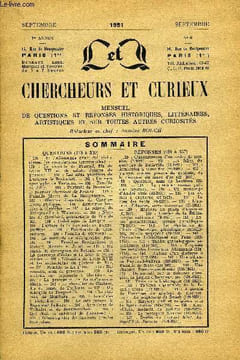 L'INTERMEDIAIRE DES CHERCHEURS ET CURIEUX N° 6 - QUESTIONS (178 à 209)178 : Si l'Allemagne avait été victorieuse, les amputations territoriales? — 179 ...