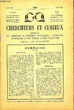L'INTERMEDIAIRE DES CHERCHEURS ET CURIEUX N° 22 - QUESTIONS2 : Le Château de la Verrie, en Belligné.—2 : Coups d’état. — 2 : Le naturaliste Audubon. — ...