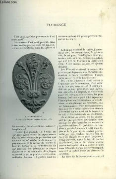 LE MONDE MODERNE TOME 7 - Florence par Gerspach. GERSPACH