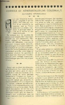 LE MONDE MODERNE TOME 20 - CONSULS ET ADMINISTRATEURS COLONIAUX - REFORMES NECESSAIRES + AU FIL DE L'EAU, LES INDUSTRIES DE LA SEINE + UNE EXPOSITION ...