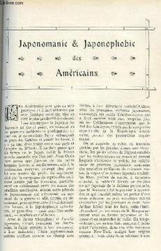 LE MONDE MODERNE TOME 26 - JAPONOMANIE & JAPONOPHOBIE DES AMERICAINS + LE CINQUANTENAIRE D'EUGENE SUË + LES CONFRERIES MUSULMANES ET LE MAROC. VALMOND ...