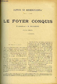 LE MONDE MODERNE - SUPPLEMENT CONSACRE AU ROMAN CONTEMPORAIN N°3 - LE FOYER CONQUIS. DE HEDENSTJERNA ALFRED