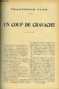 LE MONDE MODERNE - SUPPLEMENT CONSACRE AU ROMAN CONTEMPORAIN N°4 - UN COUP DE CRAVACHE