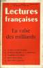 "LECTURES FRANCAISES N° 57 - LA VALSE DES MILLIARDS, LES NAZIS SONT PARTOUT (SUITE), M. BLEUSTEIN-BLANCHET A ""LA TABLE RONDE"", LA POLITIQUE ET LES ...
