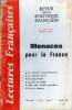 LECTURES FRANCAISES N° 250 - MENACES POUR LA FRANCE, LA RENCONTRE CARTER-MITTERAND, LA MEMOIRE COURTE, EN TOUTE LIBERTE, LA PAIX EN DANGER, MGR ...