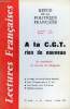LECTURES FRANCAISES N° 261 - A LA C.G.T. RIEN DE NOUVEAU, UN PRECEDENT : LES ACCORDS DE MATIGNON, LE PIEGE DU NOUVEL ORDRE MONDIAL, PAUL VI PLEURE PAR ...