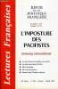 LECTURES FRANCAISES N° 298 - L'IMPOSTURE DES PACIFISTES, AMNESTY INTERNATIONAL, LE REFLUX (ELECTIONS LEGISLATIVES PARTIELLES), LES FRUITS AMERS DE LA ...
