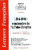 LECTURES FRANCAISES N° 443 - 1894-1994 : CENTENAIRE DE L'AFFAIRE DREYFUS, LES MARTYRS DU 6 FEVRIER 1934, L'HEURE DE VERITE DE M. BALLADUR ?, BUDGET DE ...