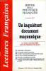 "LECTURES FRANCAISES N° 452 - UN INQUIETANT DOCUMENT MACONNIQUE, LA TOILE D'ARAIGNEE QUI COUVRE NOTRE PAYS, INQUIETUDES ""DEMOCRATES"", UN NOUVEAU ...