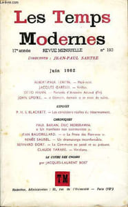 LES TEMPS MODERNES N° 193 - ALBERT-PAUL LENTIN. - Pied-noirJACQUES GARELLI. - VrillesOTTO HAHN. — Portrait d’Antonin Artaud (fin).JOHN UPDIKE. — « Demain, demain » et ainsi de suite. EXPOSÉSP. M. S. BLACKETT.