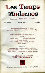 LES TEMPS MODERNES N° 248 - MOHAMMED KHAIR-EDDINE. — Le RoiJUNICHIRO TANIZAKI. — Journal d’un vieux fou (fin)HENRI GUILLEMIN. — M. Louis Bonaparte.EXPOSÉSMICHEL AMIOT. — Le relativisme culturalistejde Michel Foucault.SYLVIE LE BON.