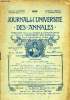 "JOURNAL DE L'UNIVERSITE DES ANNALES ANNEE SCOLAIRE 1907-1908 N°11 - 'Béranger. .........Henry KoujonTe Juif ""Errant. — Le Voyage imaginaire. — ...