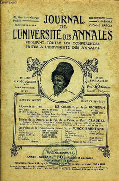 JOURNAL DE L'UNIVERSITE DES ANNALES 9e ANNEE SCOLAIRE N°13 - L’Épcpéc de 1914-1915. • • • • LES COSAQUES, par Jean RICHEPINLes Cosaques. PROSPER ...