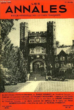 LES ANNALES 61e ANNEE N°45 - De Saint-Simon à Katherine Mansfield, par ÉMILE HENRIOT, de l’Académie française. — Comment vit la jeunesse américaine, ...