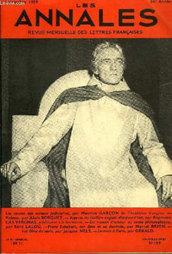 LES ANNALES 66e ANNEE N°109 - Les causes des erreurs judiciaires, par Maurice GARÇON de l’Académie française. — Poèmes, par Alain BOSQUET. — Aspects ...