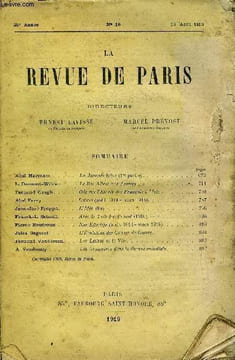 REVUE DE PARIS 26e ANNEE N°16 - Abel Hermant ,L. Dumont-Wilden Fernand Gregh Abel Ferry .Jean-Jos  Frappa. Franck-L. Schoell. Pierre Boutroux . Jules ...