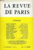 REVUE DE PARIS 68e ANNEE N°2 - ROBERT d’HARCOURT Destin d’Adenauer TRUMAN CAPOTE.La Maison des Fleurs P. VALLERY-RADOT L’Essor de la Médecine MARCEL ...