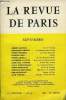 REVUE DE PARIS 68e ANNEE N&deg;9 - ANDR&Eacute; MAUROIS Marcel Thi&eacute;baut PRINCESSE BIBESCO.Promenades avec Claudel PIERRE FR&Eacute;D&Eacute;RIX.Le Proc&egrave;s Eichmann GEORGES ...