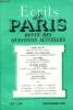 ECRITS DE PARIS - REVUE DES QUESTIONS ACTUELLES N°196 - Michel DACIER• Vers un nouveau Yalta ..Jean PLEYBER•Les travaux et les jours : Haute ...