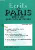 ECRITS DE PARIS - REVUE DES QUESTIONS ACTUELLES N°584 - Gaston DUVERNEUIL•Quelle « autre » politique ? Jean DENIPIERRE•Loi « antiraciste » : Trop de ...