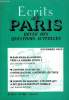 ECRITS DE PARIS - REVUE DES QUESTIONS ACTUELLES N° 682 - Jérôme BOURBON•Banlieues allogènes : vers la guerre civile ?..Jean PARCE•Années décisives. ...