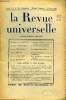 LA REVUE UNIVERSELLE TOME 2 N°9 - Marius-Ary LEBLOND. Comment Galliéni quitta le ministère. (Souvenirs inédits.)Lucien CORPECHOT. Le Monde ...