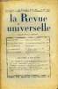 LA REVUE UNIVERSELLE TOME 10 N°11 - Léon DAUDET. Sylla et son destin (III)..Colonel GROS LONG. La Connaissance delà guerre (II).J.-L. VAUDOYER. ...