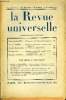 LA REVUE UNIVERSELLE TOME 19 N°11 - René BENJAMIN. Valentine ou la Folie démocratique. I.Lucien FABRE. Peut-il yavoir une « morale scientifique »? ...