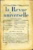 LA REVUE UNIVERSELLE TOME 22 N°7 - Georges VALOIS. La Restauration des finances françaises : la solution et les solutions.A. T’SERSTEVENS. M. ...