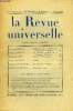LA REVUE UNIVERSELLE TOME 33 N°6 - Jacques COPEAU. Réflexions d'un Comédien sur le Paradoxe de Diderot. Raoul ARNAUD. La Majorité modérée de la ...
