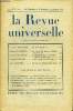 LA REVUE UNIVERSELLE TOME 35 N°17 - Georges BERNANOS. La Joie (roman). V. Emile LAUVRIËRE. La Vie et les amours d'Edgar A. POE. II. Gaétan SANVOISIN. ...