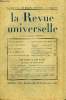 LA REVUE UNIVERSELLE TOME 44 N°22 - Maurice BARRÉS. Cahiers inédits (1902-1903).Jacques BAINVILLE. Napoléon. — L'Ouvrage de Tilsit. René SÇHWOB. Les ...
