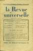 LA REVUE UNIVERSELLE TOME 48 N°19 - A. de GHATEAUBRIANT. La Réponse du Seigneur (roman). I. Pierre GAXOTTE. Le Siècle de Louis XV (suite). Princesse ...