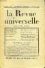 LA REVUE UNIVERSELLE TOME 51 N°14 - Henry BORDEAUX de l’Académie française. Joffre peint par lui-même. I.Dr Ch. FIESSINGER. Souvenirs d'un médecin. ...