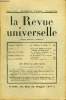 LA REVUE UNIVERSELLE TOME 51 N°16 - Edmond JALOUX. La Vieillesse de Goethe. I. XXX. Foch, Lloyd George et le désarmement (documents inédits). François ...