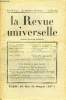 LA REVUE UNIVERSELLE TOME 52 N°23 - Georges LECOMTE de l’Académie française. Le Paris de ma jeunesse : Figures et Souvenirs. I.Pierre GAXOTTE. Le ...